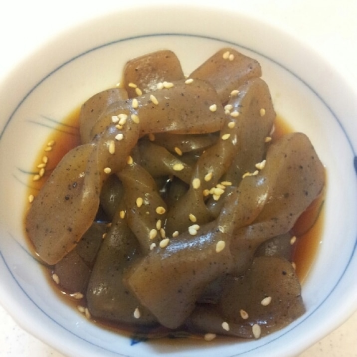 こんにゃくがちょっと残ったら ねじりこんにゃく煮 レシピ 作り方 By うさぎまみー 楽天レシピ